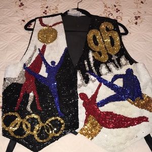 Vintage Atlanta Sequin Olympic Vest Ceremony
